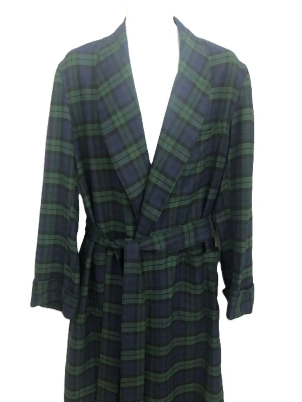 Baskin Chicago Vintage Mid-Century Classy Plaid Robe Smoking Jacket